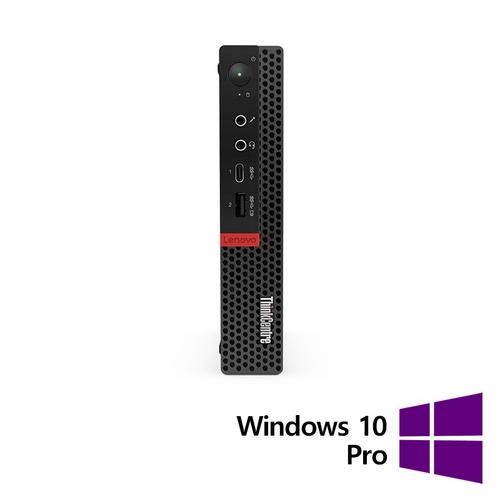 Calculator Sistem PC Refurbished Lenovo ThinkCentre M920q Mini PC, Intel Core i5-9400T 1.80 - 3.40GHz, 16GB DDR4, 256GB SSD + Windows 10 Pro