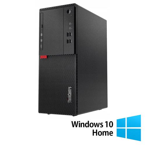 Calculator Sistem PC Refurbished LENOVO M710T Tower, Intel Core i3-6100 3.70GHz, 8GB DDR4, 500GB HDD, DVD-ROM + Windows 10 Home