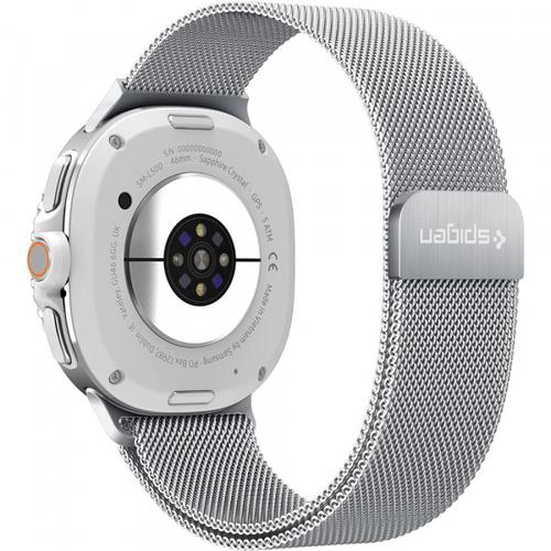 Curea Spigen AMP10121 Metal Fit pentru  Samsung Galaxy Watch9 / Watch8 / Watch8 Classic Series, Argintie