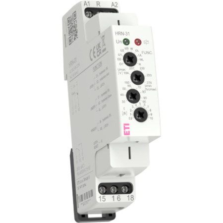 Releu de monitorizare a tensiunii HRN-33 160-276V AC 16A montaj sina DIN