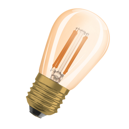 Bec LED Ledvance (Osram)  Vintage 1906 Mini Edison ST 45 33 Filament DIM 4,8 W 822 Gold E27, 360 lm, 2200 K, 320°, auriu, dimabil