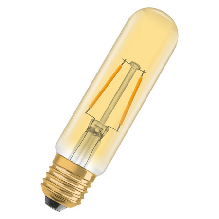 Bec LED Ledvance (Osram)  Vintage 1906 Tubular 20 Filament 2,5 W 820 Gold E27, 200 lm, 2000 K, 300°, auriu
