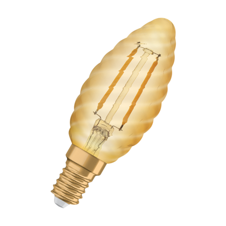 Bec LED Ledvance (Osram)  Vintage 1906 Classic BW 12 Filament 1,5 W 824 Gold E14, 120 lm, 2400 K, 300°, auriu