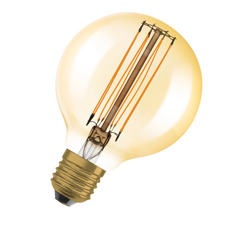 Bec LED Ledvance (Osram)  Vintage 1906 Globe 80 60 Filament DIM 8,8 W 822 Gold E27, 806 lm, 2200 K, 320°, auriu, dimabil