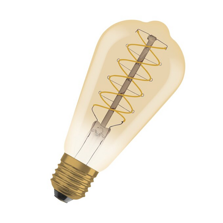 Bec LED Ledvance (Osram)  Vintage 1906 Edison 48 Filament DIM 7 W 822 Gold E27, 600 lm, 2200 K, 320°, auriu, dimabil