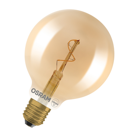 Bec LED Ledvance (Osram)  Vintage 1906 Globe 95 Spiral Filament 1,8 W 822 Gold E27, 30 lm, 2200 K, 320°, auriu