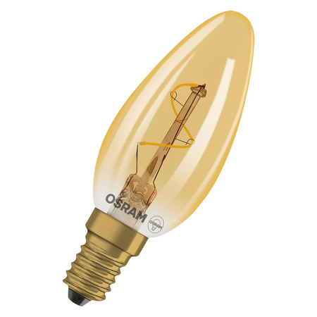 Bec LED Ledvance (Osram)  Vintage 1906 Classic B Spiral Filament 1,8 W 822 Gold E14, 30 lm, 2200 K, 320°, auriu