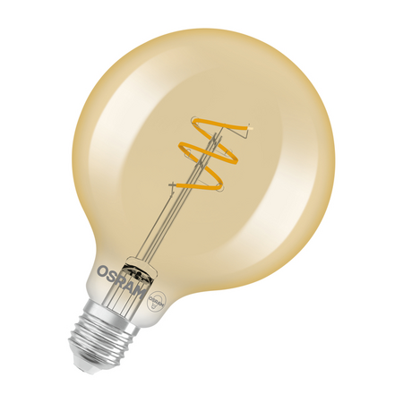 Bec LED Ledvance (Osram)  Vintage 1906 Globe 95 40 Spiral Filament DIM 4,9 W 922 Gold E27, 470 lm, 2200 K, 300°, auriu, dimabil