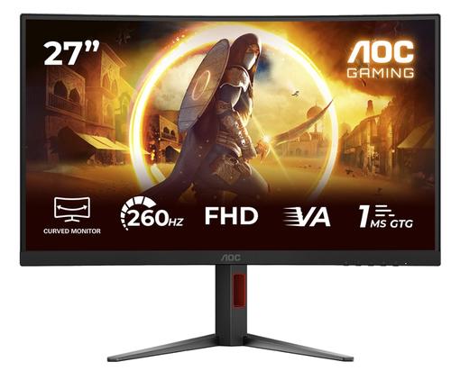 Monitor Gaming curbat WLED FAST VA AOC C27G4Z2, 27inch, Full HD, 260Hz, HDR10, Adaptive Sync, Negru