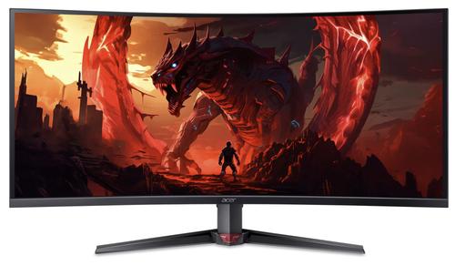 Monitor Gaming VA LED Acer 39.6inch Nitro XZ403CKRb, 5K (5120 x 2160), HDMI, DisplayPort, Ecran curbat, Boxe (Negru)