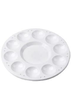 Paleta din plastic pentru pictura. Rotunda
