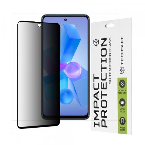 Folie de protectie Ecran Privacy Techsuit pentru Tecno Spark 20 Pro / Pova 5 Pro / Hot 40 / Hot 40 Pro, Sticla Securizata, Full Glue, 111D