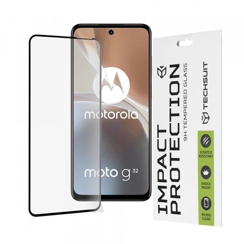 Folie de protectie Ecran Techsuit pentru Motorola Moto G32, Sticla Securizata, Full Glue, 111D