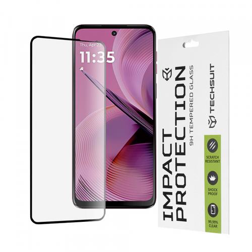 Folie de protectie Ecran Techsuit pentru Motorola Moto G55, Sticla Securizata, Full Glue, 111D