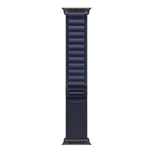 Curea Smartwatch Apple MYPW3ZM/A pentru Watch 49mm, Alpine Loop, Small, Black Titanium Finish (Albastru)