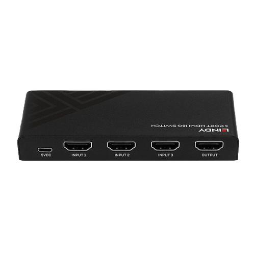 Switch Lindy 3 Port HDMI 18G