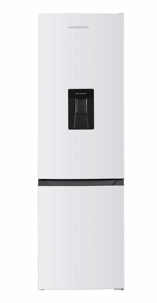 Combina frigorifica HEINNER HC-HM260INVWDD, 260 l, Dozator de apa, Clasa D, Compresor Inverter, Usi reversibile, H 180 cm (Alb)