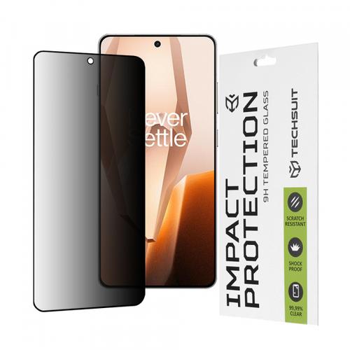 Folie de protectie Ecran Privacy Techsuit pentru OnePlus 13R, Sticla Securizata, Full Glue, 111D