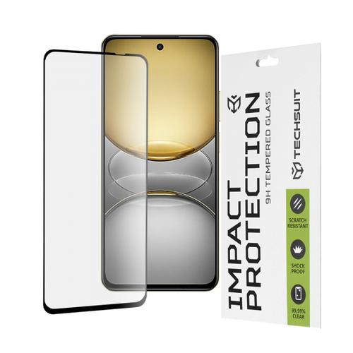 Folie de protectie Ecran Techsuit pentru Realme C75 / 14x, Sticla Securizata, Full Glue, 111D