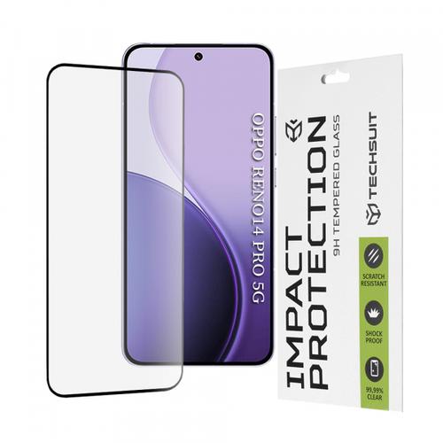 Folie de protectie Ecran Techsuit pentru Oppo Reno14 Pro, Sticla Securizata, Full Glue, 111D