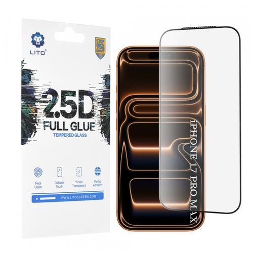 Folie de protectie Ecran Lito pentru Apple iPhone 17 Pro Max, Sticla Securizata, Full Glue, 2.5D