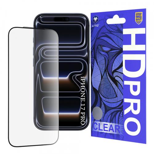 Folie de protectie Ecran Lito HD Pro Clear pentru Apple iPhone 17 Pro, Sticla Securizata, Full Glue