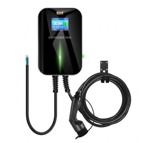 Statie Incarcare Masini Electrice iHunt EV Power 7KW, Ecran LCD 3.5inch, IP66 (Negru)