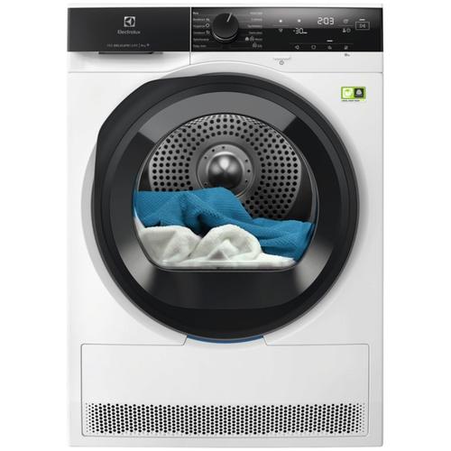 Uscator de rufe Electrolux EW7D495UCE, Pompa de caldura, 9 kg, 11 programe, Clasa C, Wi-Fi, Motor Inverter, Display LED, DelicateCare, Sensicare, Usa reversibila, Iluminare interioara tambur (Alb)