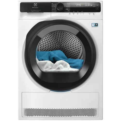 Uscator de rufe Electrolux Ecoline EW8D595MCE, Pompa de caldura, 9 kg, 18 programe, Clasa C, Wi-Fi, Motor Inverter, Display LED, SteamCare, Sensicare, 3DSense, Usa reversibila, Iluminare interioara tambur (Alb)