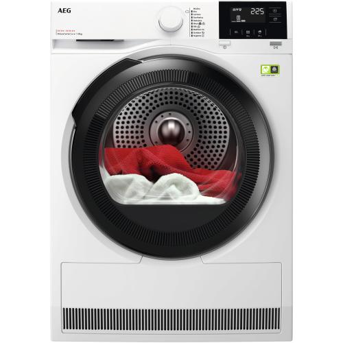 Uscator de rufe AEG TR8184E, Pompa de caldura, 8 kg, Clasa B, Motor Inverter, Tehnologie AbsoluteCare+SensiDry (Alb)