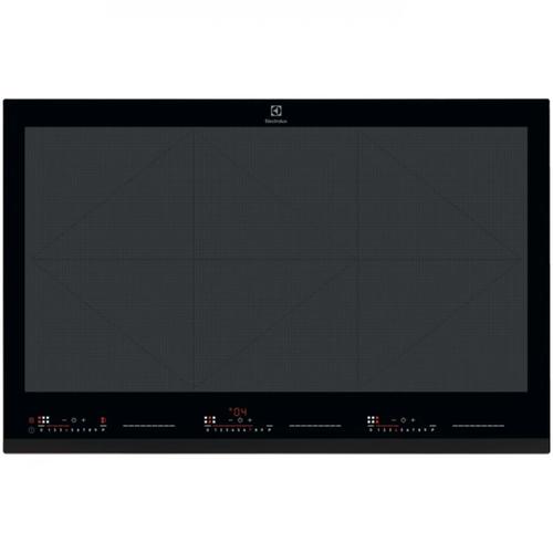 Plita incorporabila Electrolux EIV87671, Inductie, 5 zone de gatit, Booster, Conectivitate hota, Timer electronic, Blocare de siguranta pentru copii, 78 cm (Negru)