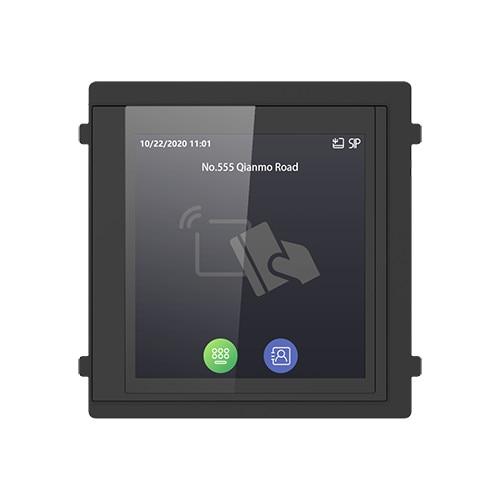 Modul afisaj IPS touch screen, 4 inch, pentru Interfon modular - HIKVISION DS-KD-TDM (Negru)