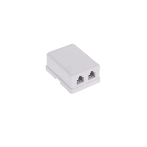 Priza telefon 6P4C dubla, TEL0020