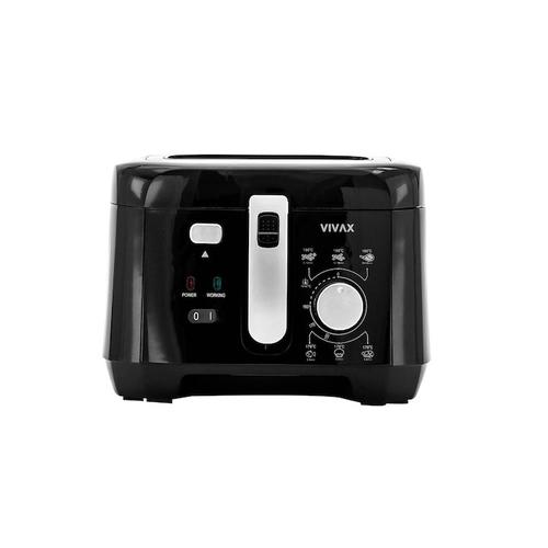Friteuza cu ulei Vivax DF-1800B, Putere 1800W, Capacitate 2, 5 Kg, termostat variabil, maner multifunctional (Negru)