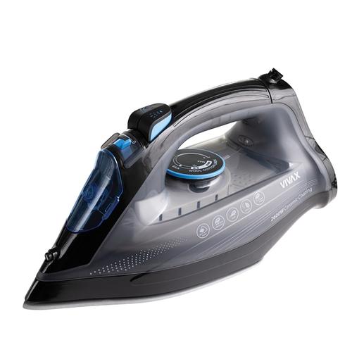 Fier de calcat cu abur Vivax IR-2600CB, 2600W, Termostat reglabil, Rezervor de apa 320ml (Negru/Albastru)