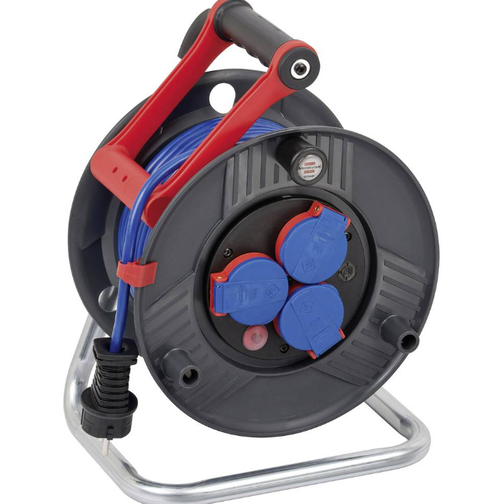 Derulator cablu Brennenstuhl Garant  157249, IP44, 25m (Rosu/Negru)