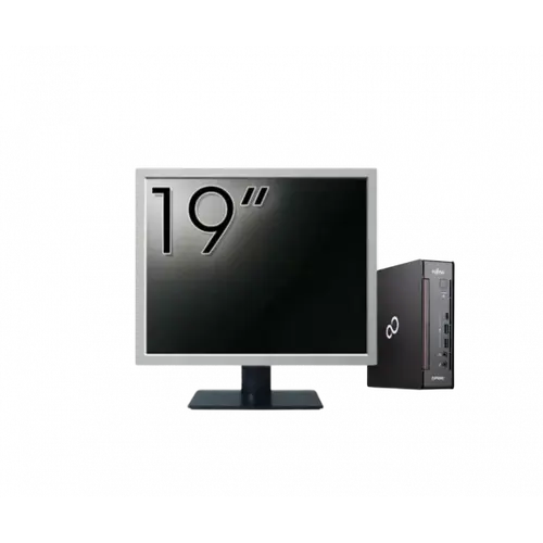 Calculator Sistem PC Refurbished Pachet Calculator refurbished Fujitsu Esprimo Q958 Mini PC, Intel Core i5-8400 2.80 - 4.00GHz, 8GB DDR4, 256GB SSD + Monitor 19"