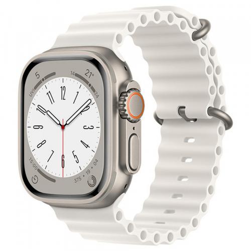 Curea Techsuit W038 pentru Apple Watch 42mm / 41mm / 40mm / 38mm Series, Alb
