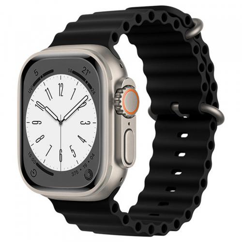 Curea Techsuit W038 pentru Apple Watch 49mm / 46mm / 45mm / 44mm / 42mm Series, Negru