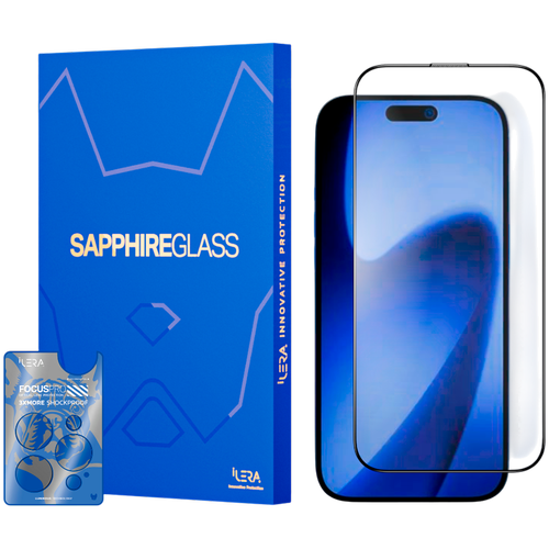 Folie protectie sticla iLera Sapphire Ultra Glass 2.0 pentru iPhone 17 Pro Max (Transparent)