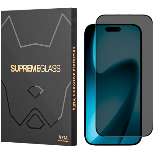 Folie protectie Privacy iLera DeLuxe Incognito Glass pentru iPhone 17