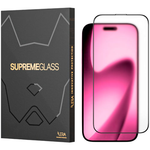 Folie Protectie Sticla iLera FrostedGlass 2.0 pentru iPhone 17 Pro (Transparent)