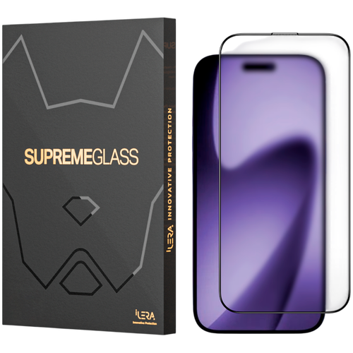 Folie Protectie Sticla iLera FrostedGlass 2.0 pentru iPhone 17 (Transparent)
