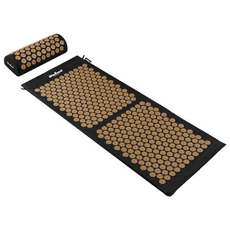 Saltea presopunctura REBEL ACTIVE RBA-6010-GL, 110 x 42 x 2 cm, Negru/Maro