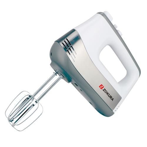 Mixer de mana cu 5 trepte de viteza Zokura Z1507, 500 W (Alb/Verde)