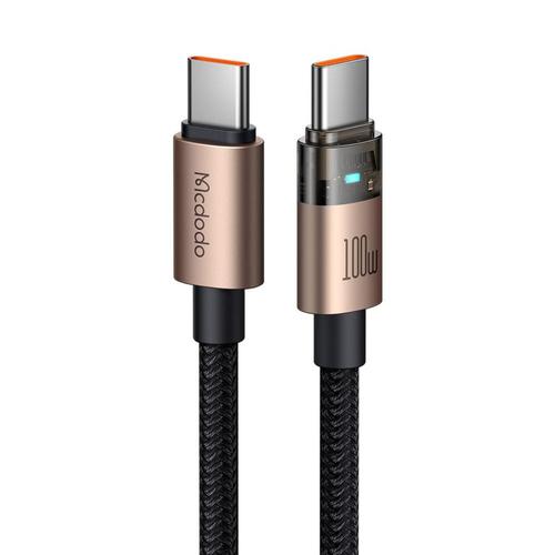 Cablu de date Mcdodo CA-5581, Type-C la Type-C Fast Charging, 100W, LED, 1.2m, Negru