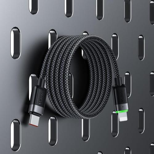Cablu de date Mcdodo CA-2010, Type-C la Lightning 36W, Fast Charging Self-Winding Series, 1.2m, Negru