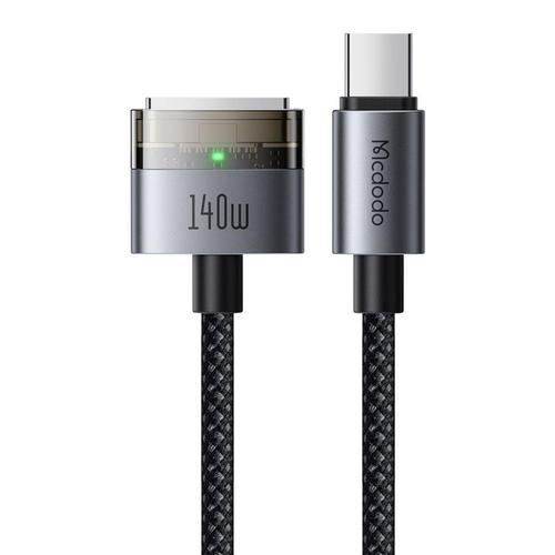 Cablu  de date Mcdodo CA-2070, Type-C la MagSafe 3 pentru MacBook, Fast Charger 140W, Indicator LED, 2m, Negru