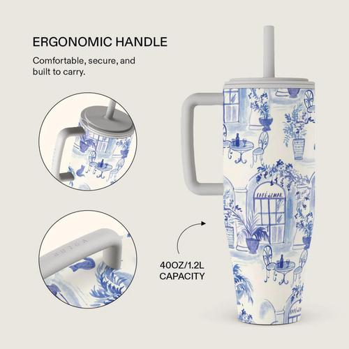 Cana Termos Burga Sobremesa, 1.2 L, cu capac anti scurgeri si pai reutilizabil, inox