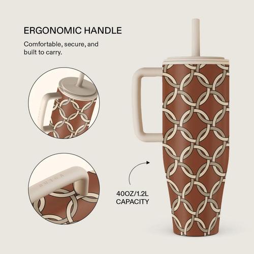Cana Termos Burga Heritage, 1.2 L, cu capac anti scurgeri si pai reutilizabil, inox